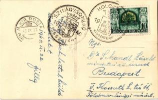 1940 Kolozsvár, Cluj; Látkép a Fellegvárról. Belle, photo + "visszatért" So. Stpl