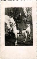 Első világháborús katona lóháton / WWI Austro-Hungarian soldier on horseback. photo