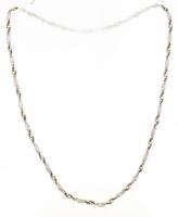 Kétszálas csavart-fonott ezüst (Ag) nyaklánc, jelzett, h: 45 cm, 9,8g