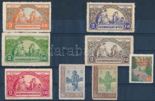 1928 Gyermekmentés 5x2f segélybélyeg klf színben. + 3 másik segélybélyeg