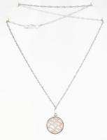 Ezüst (Ag) walles nyaklánc, medállal, jelzett, h: 46 cm, 5,1g