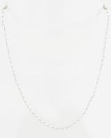 Oválszemes ezüst (Ag) nyaklánc, jelzett, h: 45 cm, 7,1g