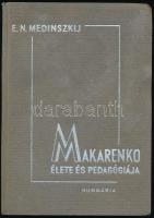 E.N. Medinszkij: Makarenko élete és pedagógiája. G. Sz. Makarenko előszavával. Bp., 1950, Hungária Könyvkiadó. Kiadói papírkötés, néhány lap tetjén ázásnyommal.