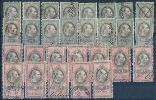 1875 Ausztria okmánybélyeg sor, teljes / Austria document stamps full set.