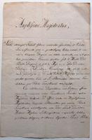1806 Pozsonyi tanfelügyelő ex offo levele a Körmöcbányai városi tanácsnak latinul / Ex offo letter of Bratislava school-inspector to the Cremnitz city council