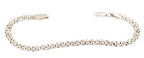 Ezüst (Ag) duplasoros karkötő, jelzett, h: 18 cm, 4,5g