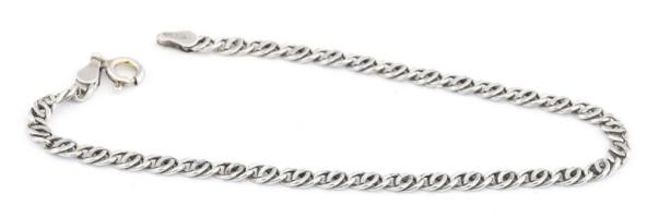 Ezüst (Ag) duplasszemes karkötő, jelzett, h: 20 cm, 2,4g