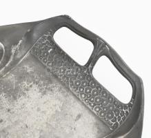 Jugendstil ón kínálótálca, jelzés nélkül, kopással, 47x29 cm