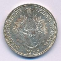 1933. 2P "Madonna" Ag T:XF,VF patina Adamo P7