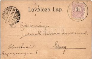 1899 (Vorläufer) Visegrád, látkép, Duna part. Schulz kiadása (vágott / cut)