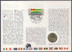 Togo 1971. 10Fr érmés borítékon előlapi togoi bélyeggel + hátlapi elsőnapi bélyegzős ENSZ bélyeggel,...