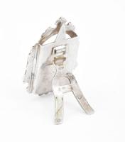 Ezüst (Ag) asztali ovális képtartó, jelzett, 4,5x3 cm, 10,7g