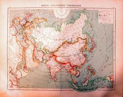 Spamers Grosser Handatlas, Leipzig 1900 világatlasz 150 kiszedhető nagyalakú fóliáns-térképpel + kb ...