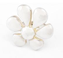 Ezüst (Ag) extravagáns masszív virágmintás gyűrű, jelzett, m: 53, 9g