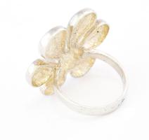 Ezüst (Ag) extravagáns masszív virágmintás gyűrű, jelzett, m: 53, 9g