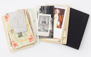 57 db szentkép + régi imakönyv