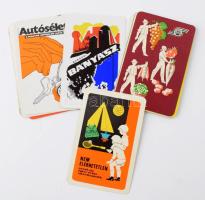 1967-1977 Vegyes kártyanaptár tétel, 18 db