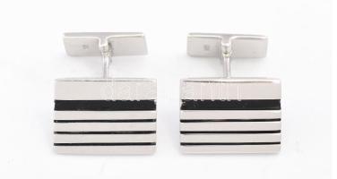 Ezüst (Ag) bordázott mandzsetta pár, jelzett, 13,1g