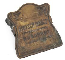 Deutsch Ignác Budapest reklámos réz iratkapocs 7x6 cm