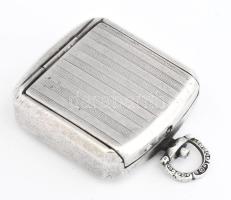Ezüst (Ag) női zsebóra tok, jelzett, 4,5x3,3 cm, 22,6g