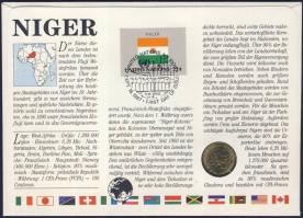 Niger 1972. 5Fr érmés, bélyeges borítékon + hátlapon elsőnapi bélyegzős ENSZ bélyeggel, ismertetővel...