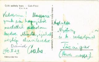 1943 Fitód, Csíkfitód, Fitod; székely kapu. Andory Aladics Zoltán mérnök felvétele / Transylvanian w...