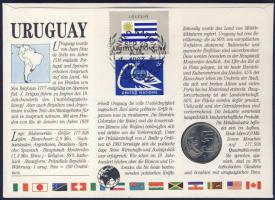 Uruguay 1980. 5P érmés, bélyeges borítékon + hátlapon elsőnapi bélyegzős ENSZ bélyegekkel, ismertető...