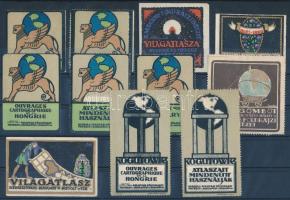 Magyar Földrajzi Intézet világatlasz 11 db levélzáró