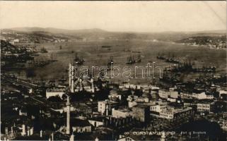 Constantinople, Istanbul; Port et Bosphore / port, sea, ships, mosque. photo