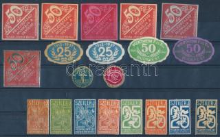 Dombornyomott levélzárók gyűjteménye: Szeiler, Novák össz 20 db