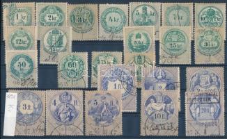 1891 Illetékbélyeg sor,24 é nagy címletekkel