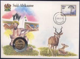 Dél-Afrika 1989. 2c érmés, bélyeges borítékon + hátlapon elsőnapi bélyegzős ENSZ bélyeggel, ismertetővel T:1