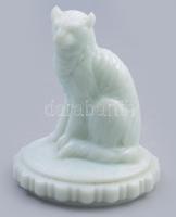 Tigris figura. Tejüveg, formába öntött, hibátlan 13 cm