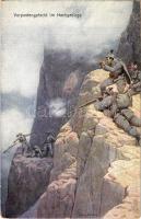 Vorpostengefecht im Hochgebirge. Offizielle Karte für Rotes Kreuz Kriegsfürsorgeamt Kriegshilfsbüro Nr. 177. / WWI K.u.K.Austro-Hungarian military art postcard (kopott sarkak / worn corners)