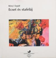 Bényi Árpád: Ecset és stafeláj. A művész, Bényi Árpád (1931-2006) által Józsa Kálmánné Martinecz Márta (1947-2024) népművelő, könyvtárigazgató, a Nagyrábéi Baráti Kör és Egyesület elnöke részére DEDIKÁLT! Karcag, 1998, Barbaricum Könyvműhely. Kiadói papírkötésben, kissé laza kötéssel, gerincen és borítón néhány kevés egészen apró folttal.