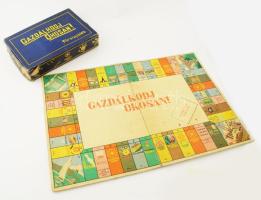 Régebbi Gazdálkodj Okosan! társasjáték, táblával, hiánnyal.