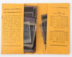 Vegyes témájú felvételek, közel 100 db síkfilm negatív, Kodak tasakban