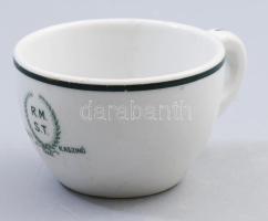 Hüttl Tivadar csésze, Tiszti Kaszinó Ózd felirattal, jelzett, d: 9 cm