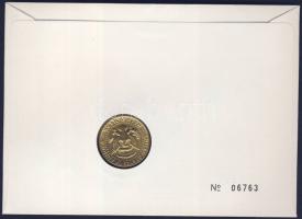 USA 1974. 1/2$ "Kennedy" aranyozva érmés borítékon nyugat-német bélyeggel, ismertetővel T:...