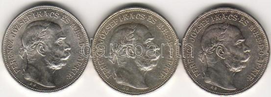 1913 2K ezüst 3 db T:1-/2+!