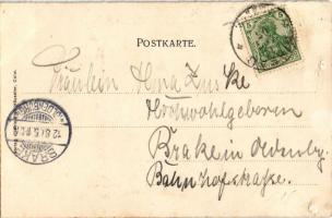 1905 Hirsau; Klosterruine. Verlag Friedrich Häussler / cloister ruins. Art Nouveau litho montage wit...