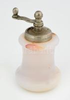 Ónix testű borsőrlő, m: 11,5 cm