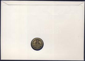 NSZK 1990. 1M érmés, bélyeges borítékon "Labdarúgó VB" elsőnapi bélyegzővel, ismertetővel ...