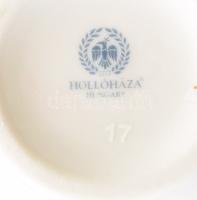 Hollóházi Hortenzia mintás váza, jelzett, hibátlan, dobozában, m: 18 cm