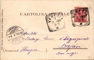 1898 (Vorläufer) Venezia, Venise, Venice; Canale Grande, Cortile Palazzo Ducale. Künzli fréres (Züri...
