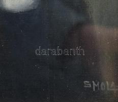 Smola István (?-?), működött 1910-15 körül Budapesten: Portré. Olaj, vászon, jelzett. Üvegezett, dek...