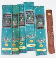 5 darab bontatlan füstölő + réz berakásos füstölőtalp