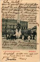1904 Arad, Szentháromság szobor, múzeum, étterem. Kerpel Izsó kiadása / Holy Trinity statue, monument, museum, restaurant (kopott élek / worn edges)