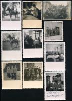 cca 1940-1944 Katonai fotók a II. világháború idejéből, 10 db, 6x5,5 cm és 9x6,5 cm között