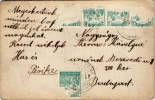 1918 Budapest (?) evezősök a Dunán. Háttérben a 65158 számú uszály és úszódaru látszik. photo (kis s...